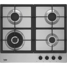 Beko HIAW64225SX - 60cm wide 4 Burner Gas Hob with Wok Burner, Auto Ignition Beko HIAW64225SX - 60cm wide 4 Burner Gas Hob with Wok Burner, Auto Ignition