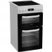 Hotpoint HDE5VDCW 50cm Electric Cooker, Electric Oven, Grill, 4 Zone Ceramic Hob