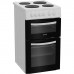 Indesit ITE5EMW 50cm Electric Cooker, Electric Oven, Grill, 4 Solid Plate Hob