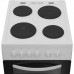 Indesit ITE5EMW 50cm Electric Cooker, Electric Oven, Grill, 4 Solid Plate Hob
