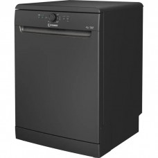 Indesit D2FHK26B UK 60cm Full Size Free Standing Dishwasher, 13 places, 5 Progs