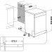 Indesit D2FHK26B UK 60cm Full Size Free Standing Dishwasher, 13 places, 5 Progs